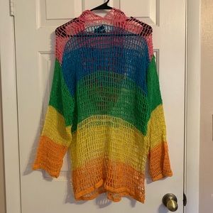 Crochet Rainbow Cover Up